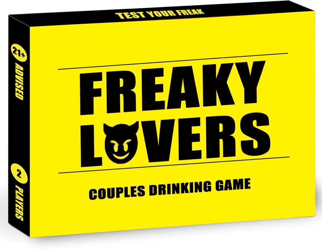 Couple Drinking Game for Date Night to Test Your Freak, Fun Couple Game for Romantic Anniversary & Valentines Birthdays Gift (Freaky Lovers)