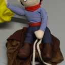 NACOCO Cowboy Rider Dog Costume for Dogs Clothes Knight Style with Doll and Hat for Halloween Day Pet Costume (M)