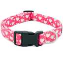 Tunkoo Dog Collar with Heart, Premium Plastic Buckle, Giftable & Adjustable for Small Medium Large Boys Girls Dogs, S