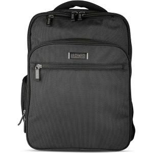 Commuter Backpack Slim 16" Laptop Computer & Tablet Anti-Theft RFID Business, Work, , & Travel Bookbag, Black Polyester