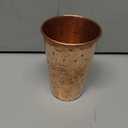 Pure Copper Water Cup (600 ml)  100% Solid Ayurvedic Drinking Glass, Handcrafted Hammered Copper Tumbler for Health & Detox, BPA Free