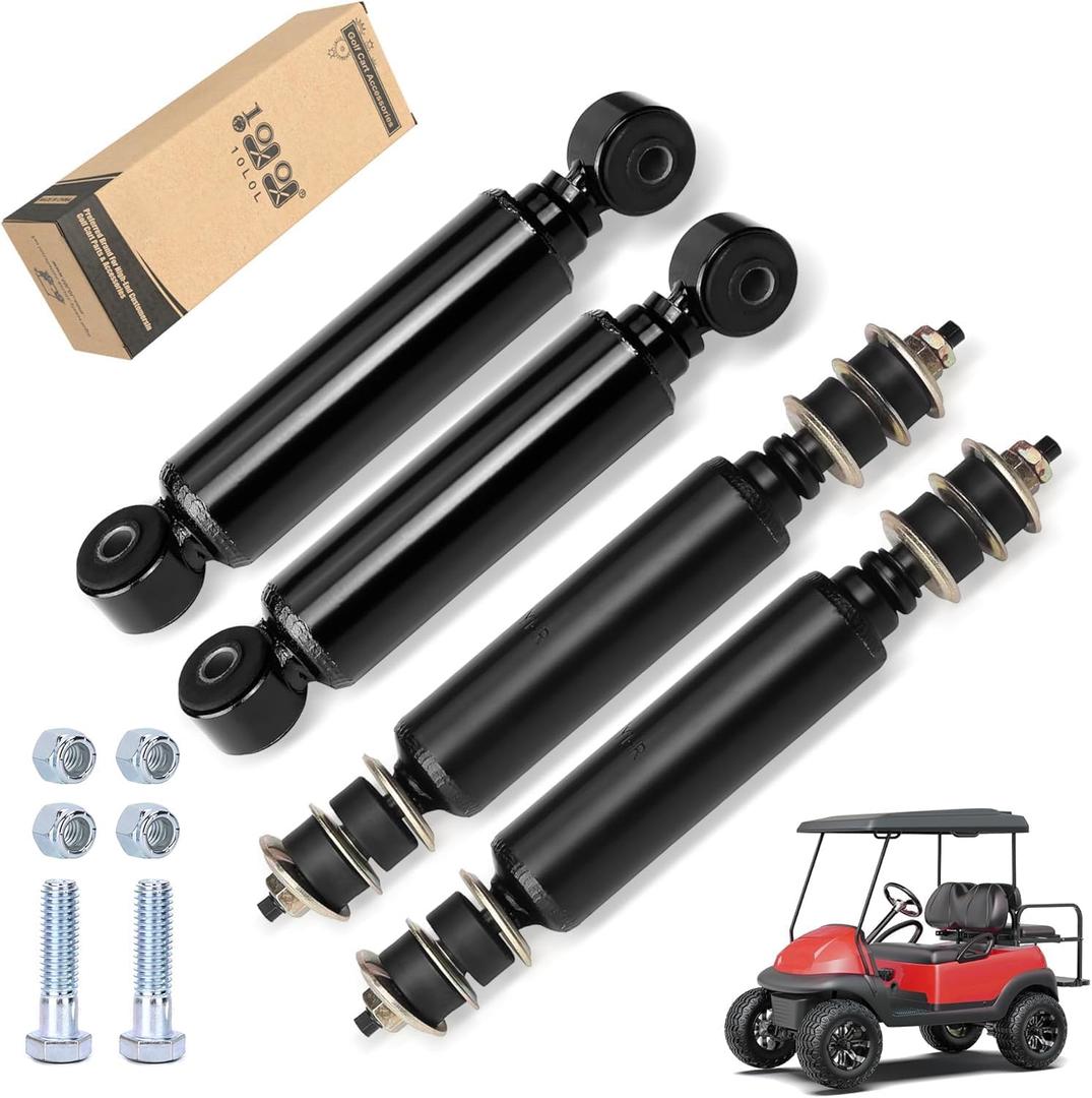 10L0L Golf Cart Front Rear Shock Absorber Set Heavy Duty Shock Absorber Fits Club Car DS 1988-up, Precedent 2004-up Gas or Electric, Replaces OEM# 1014235 1015813 1010991 1012183 1014236 1013164
