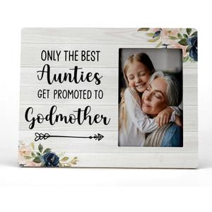 FONDCANYON Auntie & Godmother Picture Frames, Proposal Gifts, Baby Announcement - 4x6 Photo Frame (Color5)