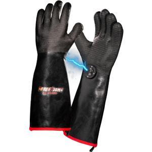MagneCHEF Freedom BBQ Gloves 932F Heat Rated Magnetic EZ On Off Safety Clips Waterproof for Grills Smokers Fryers Ovens