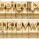 ZONEPACK Copper Brass Stamping Flexible Alphabet Number Symbol Character Stamp Mold Die, Letter Holder, Positioning Plate DIY for Hot Foil Stamping Machine (26pcs MEB Lowercase)