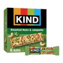 3 x KIND Savory Nut Bars, Roasted Nuts & Jalapeno, Good Source of Fiber, Gluten Free, Low Sugar, 6g Protein, 6 Count (EXP 05/19/26)
