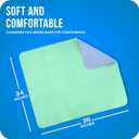 Utopia Bedding Washable Pee Pads for Dogs 34" x 36" (Pack of 4), Waterproof Incontinence Bed Pads for Adults, Elderly and Kids, Heavy Absorbency Pet Training Pads for Sofa and Couch (Green, Blue)