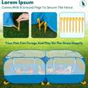 73" Large Small Animal Playpen with Detachable Bottom, Portable Chicken Coop Run and Chick Brooder, Pop Up Pet Enclosure Tent for Guinea Pigs, Bunnies, Puppies, Cats, Indoor/Outdoor Exercise Pen