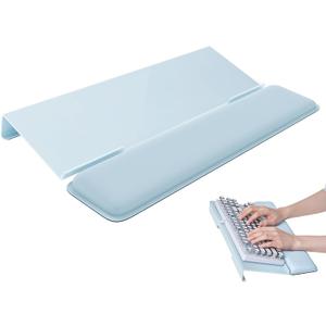 Computer Keyboard Stand for Desktop, Keyboard Wrist Rest Holder Stand for Easy Typing with Wrist Pad for Office Desk, Home, School(Blue)