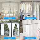 TEECK Shower Curtain Rod, 32-80 inch Adjustable Spring Tension Curtain Rod, Never Rust Anti-Slip Shower Curtain Rod for Bathroom, No Drilling, Never Collapse, Easy to Use, Silver