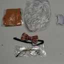 Old Man Wig Costume Kits Grandpa Accessories Cosplay Set 100th Day of School Glasses Inflatable Cane Moustache Eyebrow (Silver)