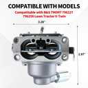 Carburetor Compatible with B&S 796997 796227 796258 Lawn Tractor V-Twin 407777 40N877 40R877 445677 445877 44L777 44M777 44P777 44R677 Engine Carb