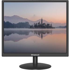 SKitphrati 19" Monitor Square Monitor 1280 X 1024 with 45% sRGB Color Correction and 5:4 Aspect Ratio, 75 Hz, VESA Mountable, VGA, HDMI, TN Panel