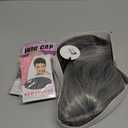 TISHINING Grey Wigs for White Women Medium Length Layered Silver Gray Wavy Wig with Bangs Natural Looking Heat Synthetic Side Part Salt and Pepper Wigs for Women