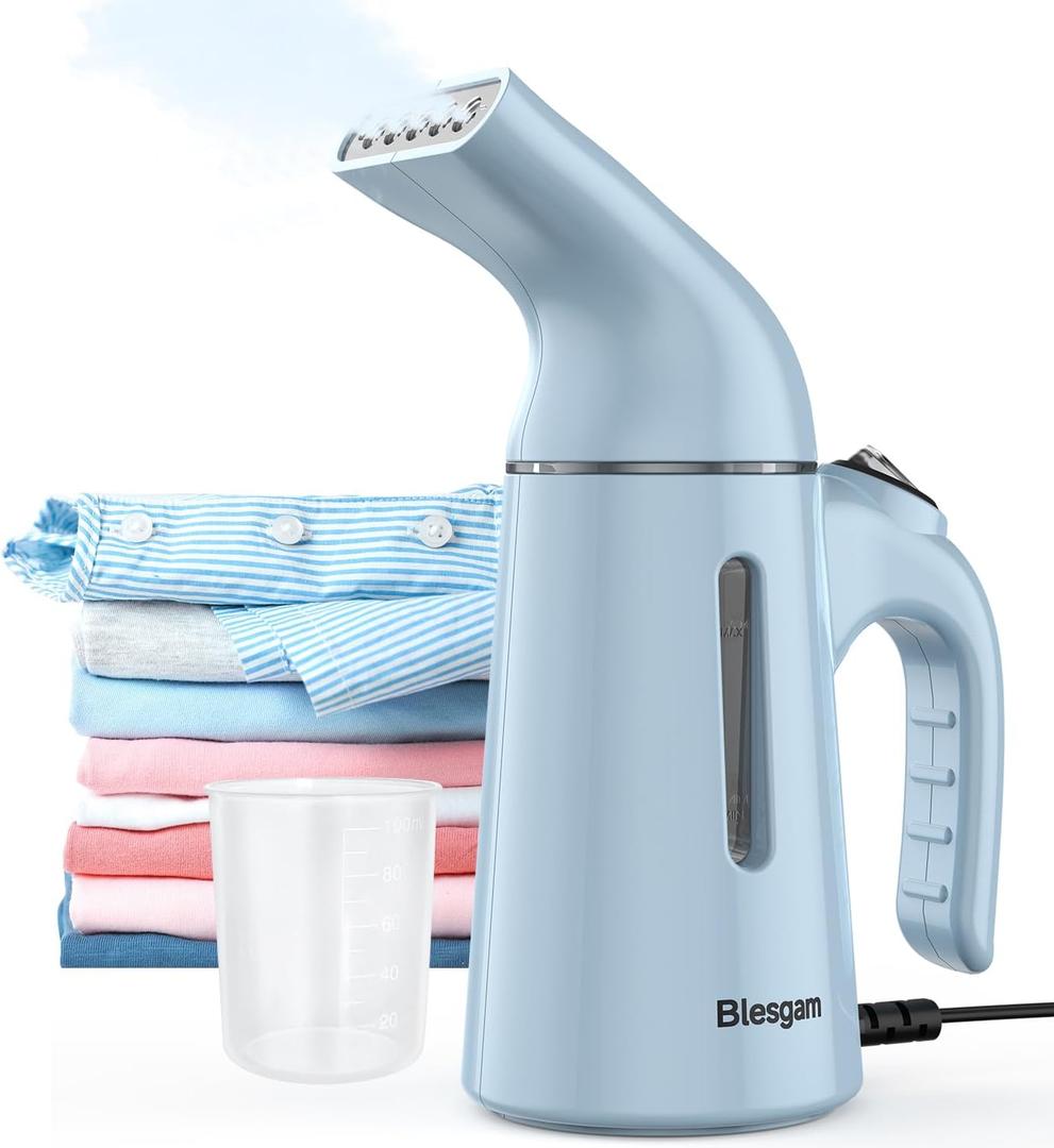 Steamer for Clothes 700W, Fast Heat-up in 40S, 120ML Water Tank, 25g/min Strong Penetrating Steam, Portable Clothes Steamer Iron for Travel and Home(GY169-Blue)