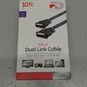 GE Home Electrical GE DVI-D Dual Link Cable, 10 Foot Cable, Video, 1600 X 1200 and Higher, for PC, Digital Monitor or HDTV, Black, 34508