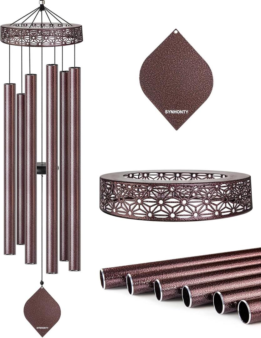 Large Wind Chimes for Outside Deep Tone,50" WindChimes Outdoors Unique Clearance Memorial Sympathy Wind Chimes for Loved one Mom Dad, House Warming Gifts New Home graden Decor (Bronze)