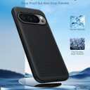 2 x FNTCASE for Google Pixel 10-Pro-XL Case: Pixel 9 Pro XL Shockproof Protective Lightweight Duty Cell Phone Cover Rugged with Non Slip Textured Back - Military Protection Bumper Tough, Black