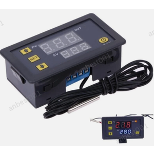 W3230 Digital Temperature Controller with NTC Temperature Probe Waterproof,LED Heating Cooling Thermostat Instrument Regulator Control Thermostat Range from -50℃ to 120℃ (220V 20A)
