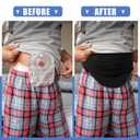 Paterr 8 Pcs Ostomy Belt Bag Cover with Adjustable Elastic Ostomy Support Belt and Inner Pocket to Hold Pouch Support for Men Women Sport and Swimming