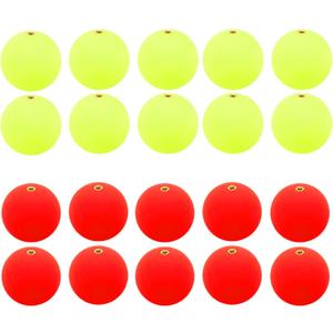 PATIKIL Fishing Bobber Slip Foam Floats Buoy Rig Stoppers for Crappie Trout Bass Fishing (1.2 Inch, Red,Yellow)