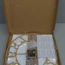 Gold Wall Clock 16 Inch, Decorative Wall Clocks Battery-Operated, Modern Metal Round Clock Silent Non Ticking Arabic Numerals for Living Room Kitchen Mantel Bedroom Office, Gold Wall Decor