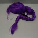 Topcosplay 24 inch Girls Long Purple Braid Cosplay Wig Halloween Party Costume Wig