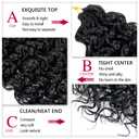 8 Packs Curly Crochet Hair GoGo Curl Crochet hair for Women Natural Black Deep Wave Braiding hair,Synthetic Bohemian Crochet Braid Water Wave Crochet hair Extensions(18inch, 1B)