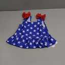 Mioglrie Baby Infant Swimsuit Girl Toddler Bathing Suit Girl Summer Beach Bikini Tankini Swimwear Hat 3-24 Months 2-3 Y Blue Red Flag