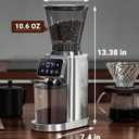 AMZCHEF Coffee Grinder, Coffee Bean Grinder for Home Use with Precise Grinding, LED Control Panel, Detachable Funnel Stand, Anti-static Design, 48 Grind Settings, Silver