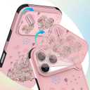 Buleens for iPhone 17 Pro Max Case 6.9 Inch - with Ring Stand & Camera Cover Aesthetic Cute Designed for Women Girls Girly Kawaii Castle Flower Phone Case for iPhone 17 Pro Max Compatible with Magsafe