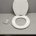 Bemis 500EC Durable Wood Toilet Seat with Easy Clean Hinges, Made in USA, Round, White