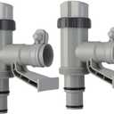 Plunger Valve for Above Ground Swimming Pool, Pool Replacement Parts with On-Off Valve, Pool Hose Adapter and Pool Pipe Holder, Pool Pump Parts, Above Ground Pool Accessories (Pipe Holder-2)