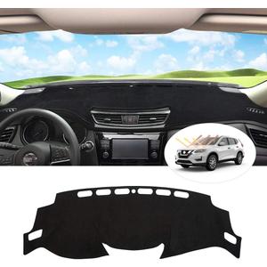 CARTIST Dashboard Cover Mat for 2014-2018 2019 2020 Nissan Rogue Accessories Dash Cover Suede Dash Mat Sunshade Glare UV Rays Protector