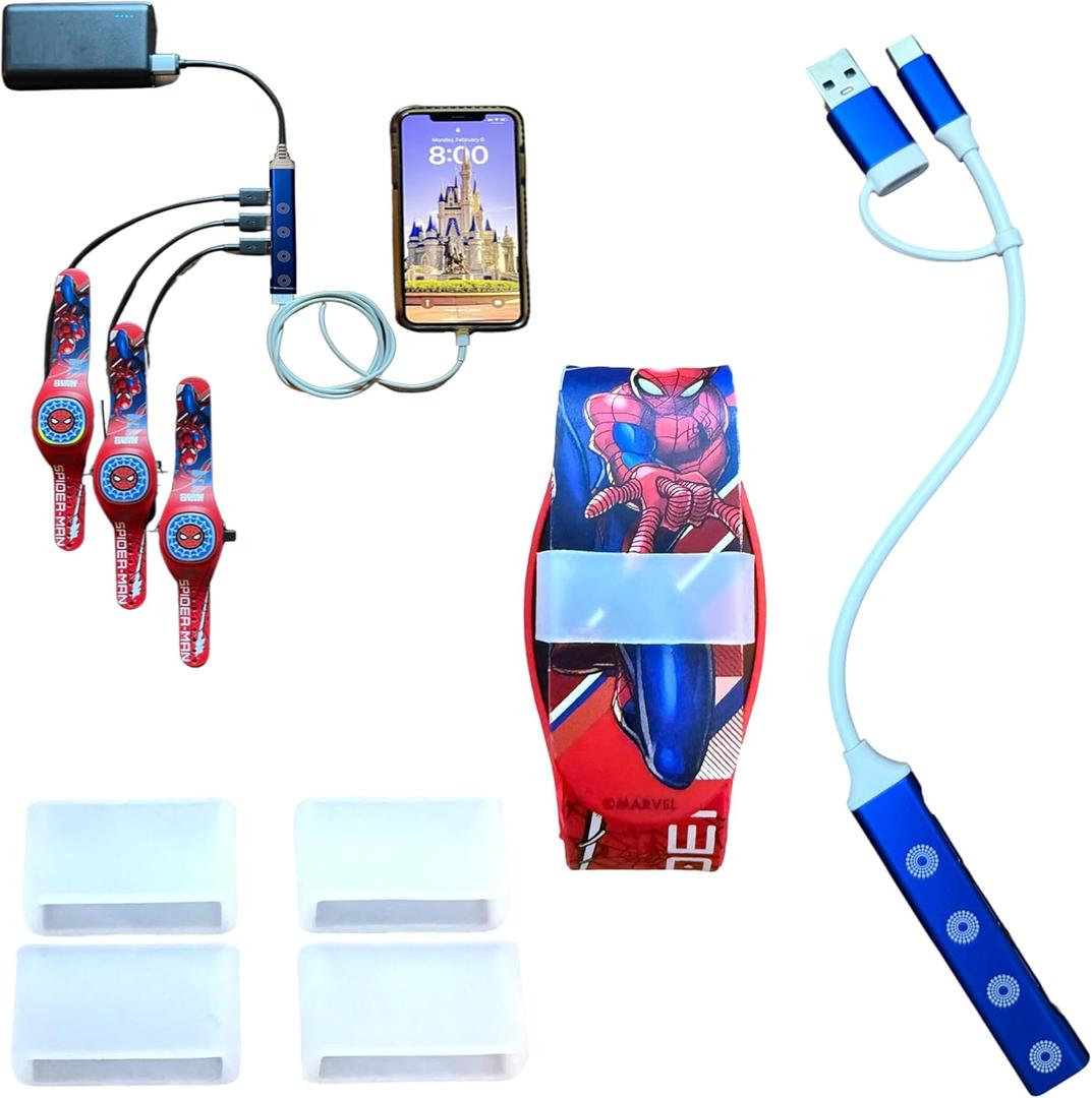 MultiCharger for MagicBand+, MagicBand + & Magic Band Compatible with FuelRod and Other External Battery. Disney World Accessories for Trip to Disneyland or Cruise (USB-A, 1-Pack)