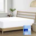 THREAD SPREAD 100% Cotton Queen Fitted Sheet Only - 400 Thread Count Cotton Fitted Sheet Queen, Luxuriously Soft, Durable, Cooling 16" Deep Pocket Sateen Weave Bottom, Luxury Hotel Quality - White