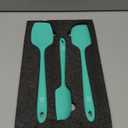 DI ORO Silicone Spatula Set - Rubber Kitchen Spatulas for Baking, Cooking, & Mixing - 600F Heat-Resistant & BPA Free Silicone Scraper Spatulas for Nonstick Cookware - Dishwasher Safe (3pc, Mint)