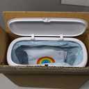 Bathroom Trash Can with Lid, 3 Gallon Small Slim Garbage Bin with Auto-Adsorption & 75 Bags (5 Rolls), Mini Waste Basket Dog Proof for Bathroom, Kitchen, Office, Bedroom, Laundry, Toilet, Rv, White