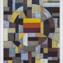 Mosaic Abstract with Moderne Blanc Frame, 22.75" x 26.75", 26.8"L x 22.8"W