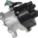 Ignition Distributor with Black Cap & Rotor Fits Honda Civic Acura EL 1.5L 1.6L SOHC 1999-2000 (OE: TD63U, TD73U)