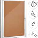 SWANCROWN Outdoor Enclosed Cork Bulletin Board Weatherproof Display Cases Tamperproof Notice Poster Memo Board with Aluminum Frame,36x24 inches