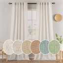 MIULEE White Linen Curtains 90 Inch Long 2 Panels Set for Bedroom Living Room, Soft Thick Linen Textured Window Drapes Semi Sheer Light Filtering Rod Pocket Back Tab Burlap Look Farmhouse Decor