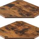 Corner Shelves 2-Pack for Bathroom & Kitchen, Space-Saving Floating Corner Wall Shelf with Easy Installation- Brown (Set of 2)