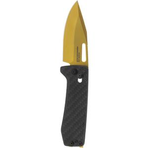 SOG Ultra XR Everyday Carry Slimline Ambidextrous CRYO CPM S35VN Stainless Steel Folding Knives | Titanium Pocket/Money Clip (Carbon/Gold)