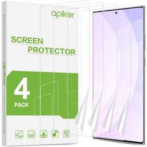 apiker 3 Pack Screen Protector Compatible with Samsung Galaxy Note 10 Plus, Soft TPU Film Support Fingerprint Sensor