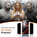 SMARTDEVIL 2 Pack Privacy Screen Protector for iPhone 16 Pro Max, Anti-Spy Tempered Glass, 9H Hardness Military Grade Shatterproof, Easy to Install, Auto Bubble-Free and Dust-Free Box, Case Friendly