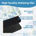 Blue Hydrangea Floral Mahjong Mat for Table 31.5 X 31.5 in, Gifts for Mahjong Players, Grandmillennial Blue Flower Cottagecore Anti-Slip Table Cover Tablecloth for Poker Board Card Tile Game