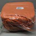 Ruqmuis Chair Cushions for Dining Chairs, 2" Thick Seat Cushions for Kitchen Chairs, D-Shaped Chair Pads with Washable Cover, Ties and Non Slip Backing, 17'' x 16'', Set of 4, Orange