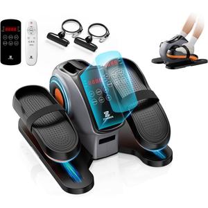 Under Desk Elliptical Machine, Ellipse Leg Exerciser As Seen On Tv While Sitting for Seniors, Pedal Exerciser with 15 Level Adjustable Resistance & 5 Auto Mode Fully Assembled Home Office