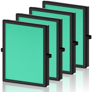 MK04 Air Filter Replacement for Aroeve MK04 MG04JH Air Purifier, 4-in-1 H13 True HEPA High-Efficiency Activated Carbon Filter, Pet Dander Version (4 Pack)